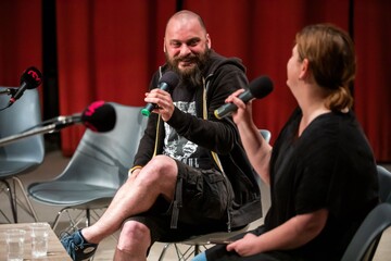 Vyhlásenie päťky René – Anasoft litera gymnazistov 2019 – Václav Kostelanski: Virtuóz (Foto: Juraj Starovecký)